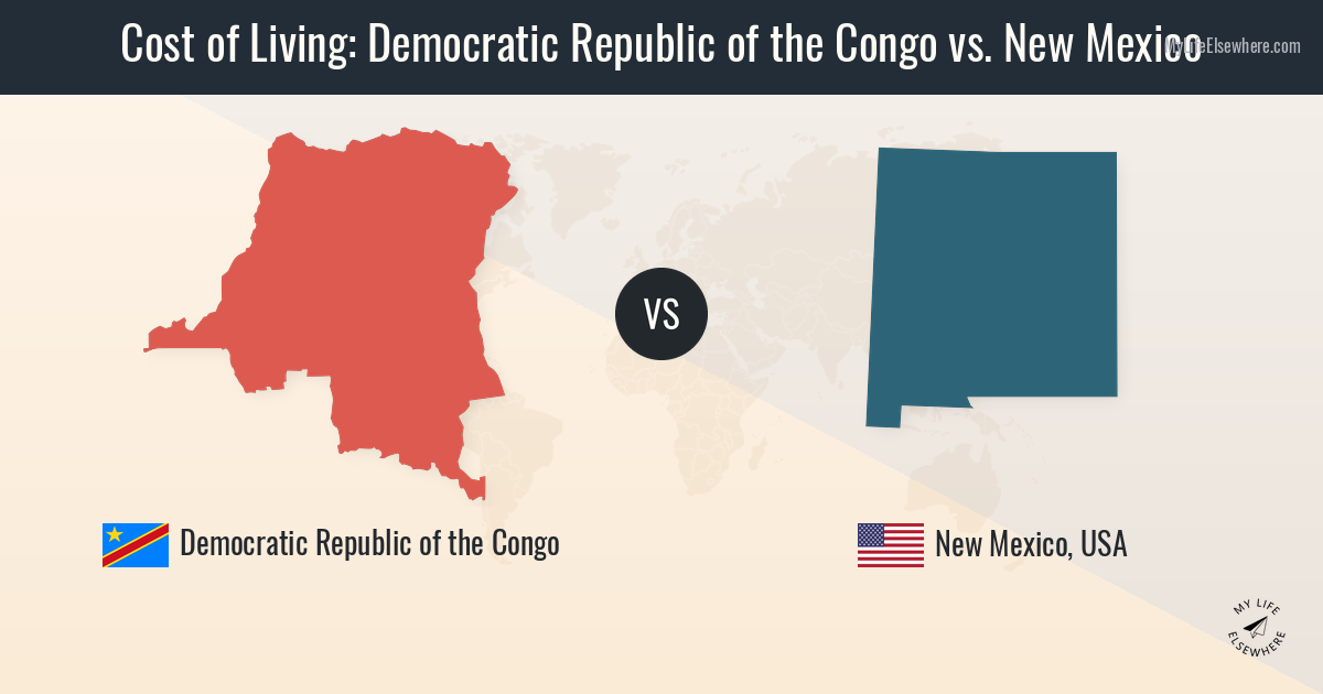 Cost of living in Democratic Republic of the Congo compared to New ...