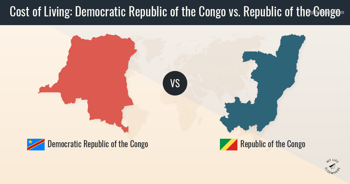Cost of living in Democratic Republic of the Congo compared to Republic ...