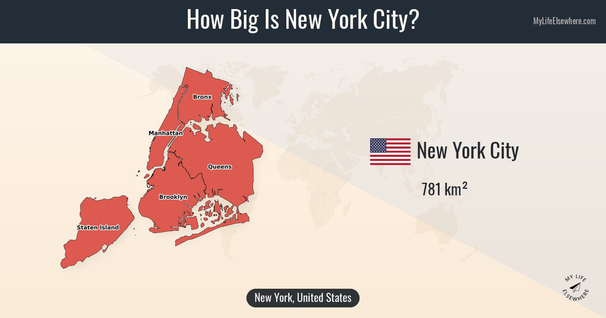 How Big Is New York City? Size Comparison & Map