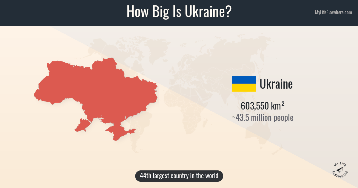 Ukraine Map Size How Big Is Ukraine? Size Comparison & Map